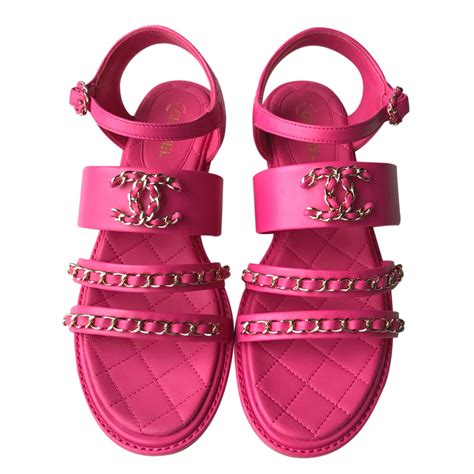 sandali chanel rosa|sandals in Chanel.